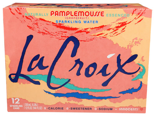 LACROIX: 100% Natural Sparkling Water Grapefruit (Pamplemousse) 12 Cans, 144 oz