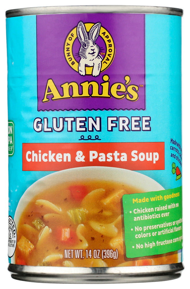 ANNIES HOMEGROWN: Gluten Free Chicken and Pasta Soup, 14 oz