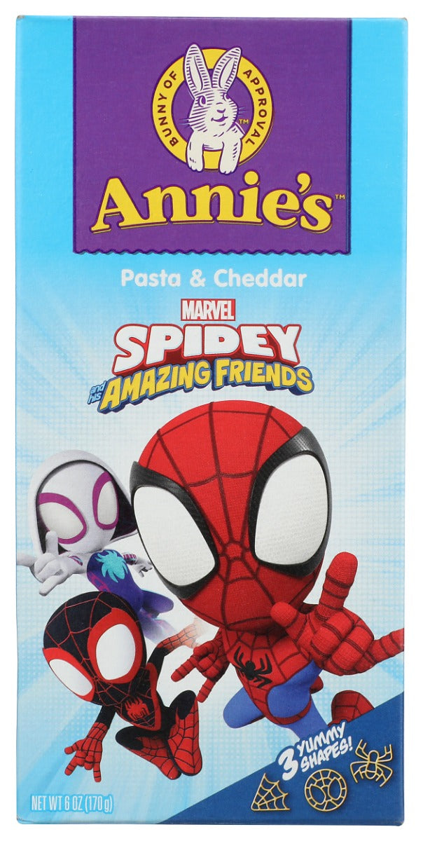 ANNIE'S HOMEGROWN: Spidey and his Amazing Friends Shapes Pasta & Cheddar, 6 oz