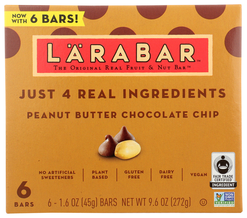 LARABAR: Peanut Butter Chocolate Chip 6 Bars, 9.6 oz