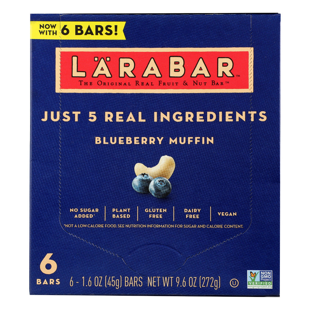 LARABAR: Blueberry Muffin Bar 6 Count, 9.6 oz