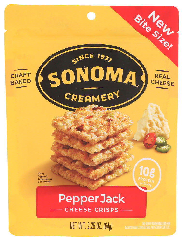 SONOMA CREAMERY: Crisp Cheese Pepper Jack, 2.25 OZ