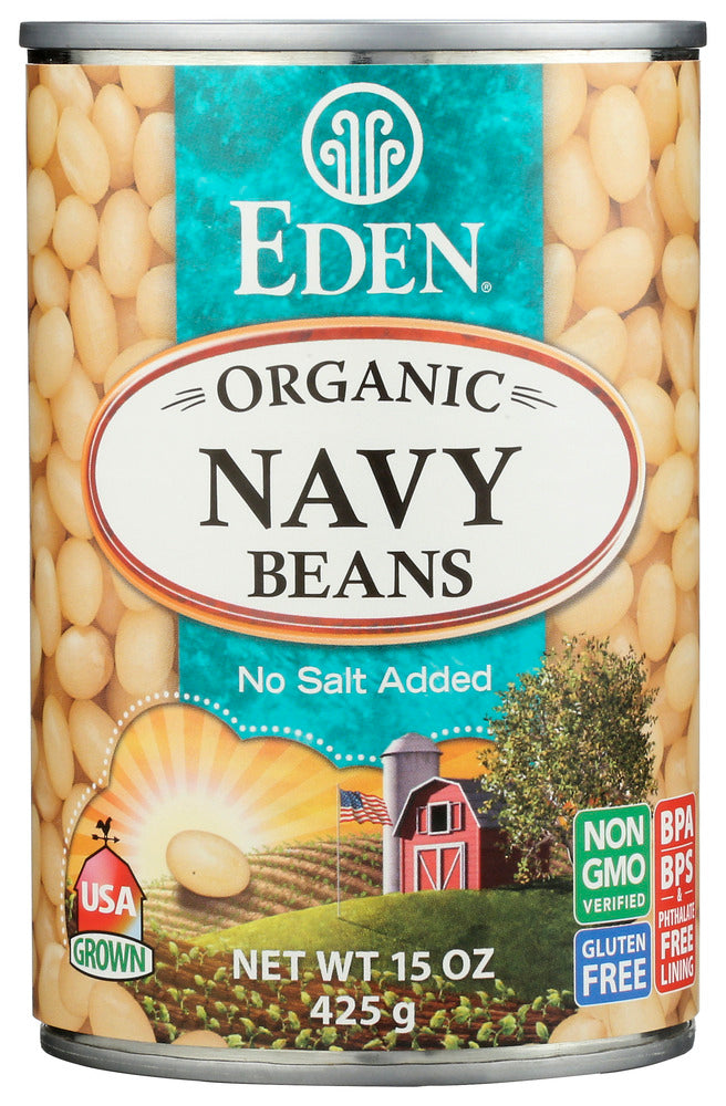 EDEN FOODS: Navy Beans Organic, 15 oz