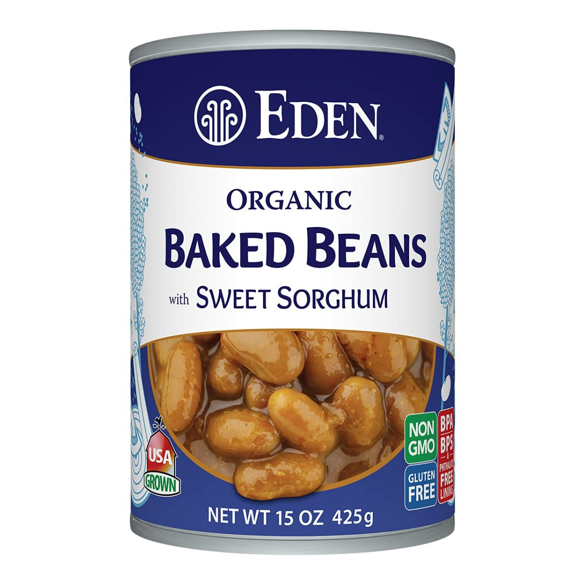 EDEN FOODS: Organic Baked Beans with Sweet Sorghum, 15 oz