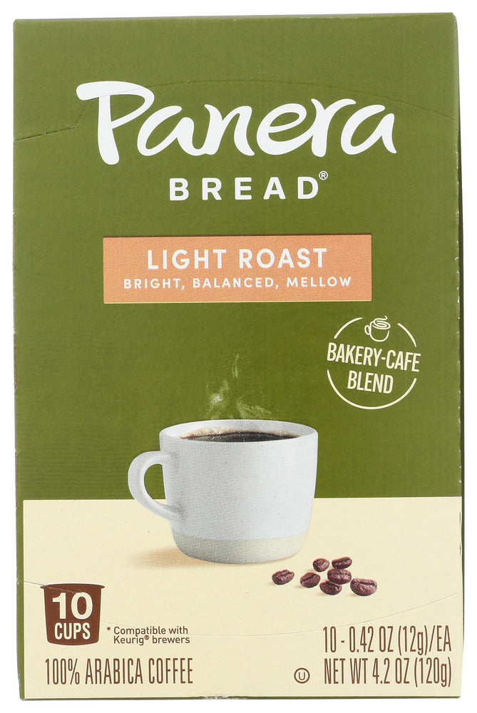 PANERA BREAD: Light Roast Single Serve Coffee, 10 ea