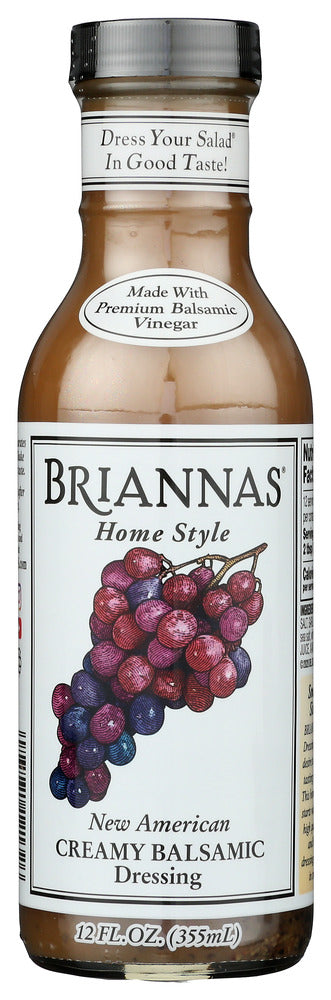 BRIANNAS: New American Creamy Balsamic Vinaigrette Dressing, 12 oz