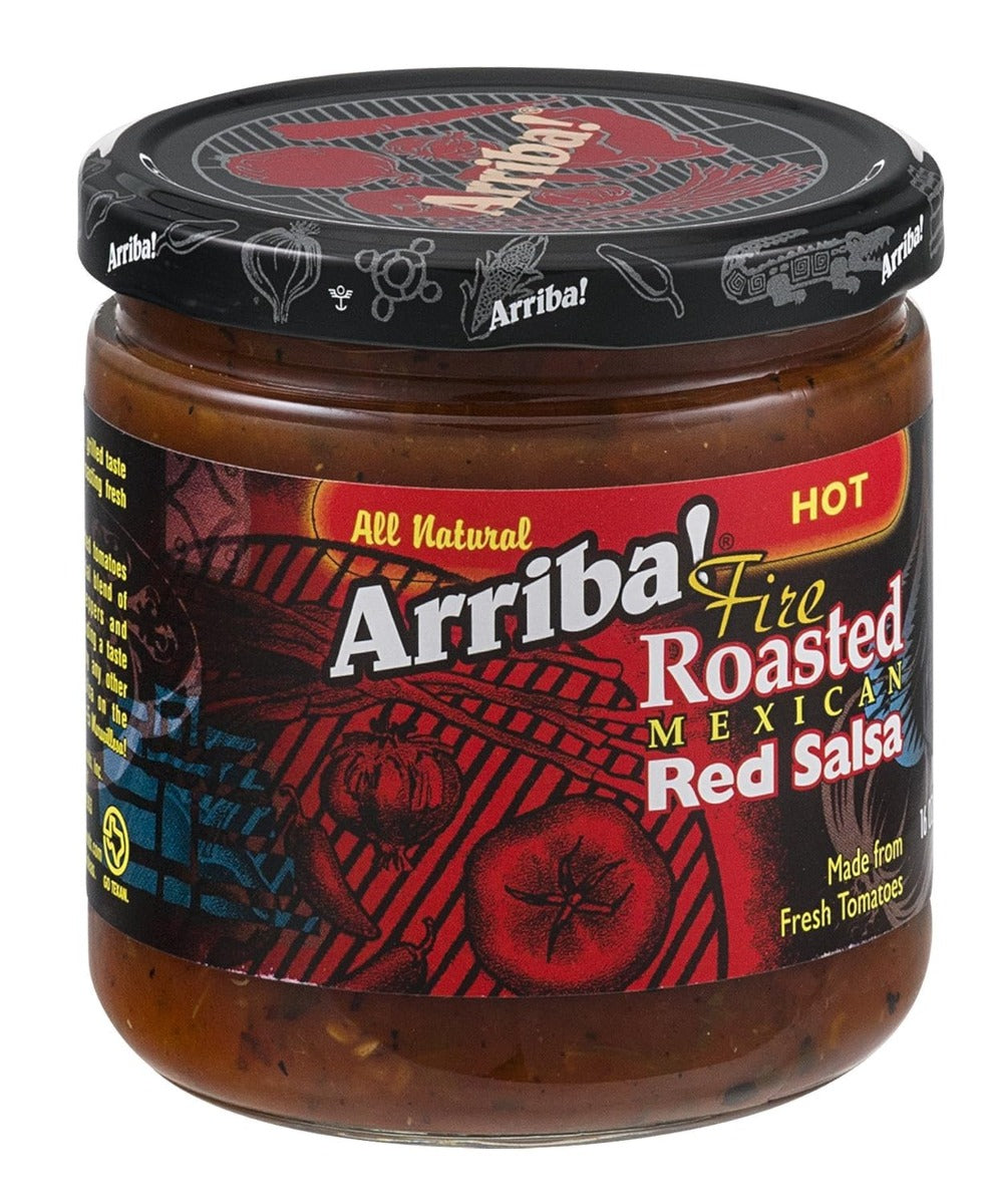 ARRIBA: Fire Roasted Hot Mexican Red Salsa, 16 Oz