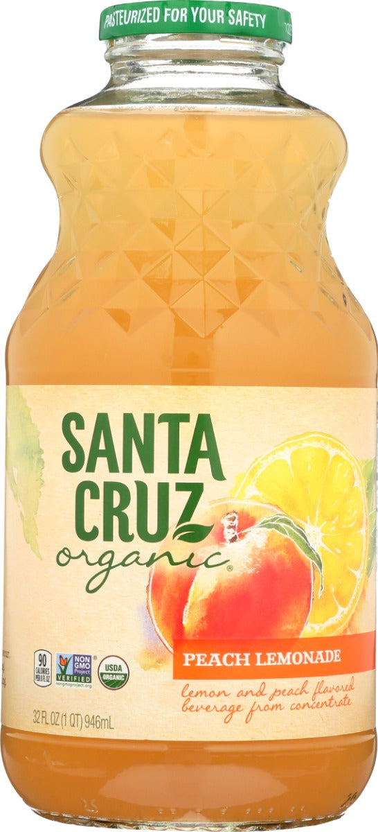 SANTA CRUZ: Organic Peach Lemonade, 32 fo