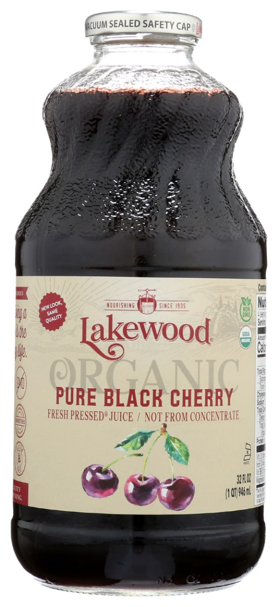 LAKEWOOD: Organic Pure Black Cherry Juice, 32 oz