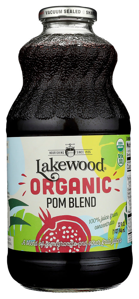 LAKEWOOD: Organic Pure Fruit Pomegranate Juice Blend, 32 oz