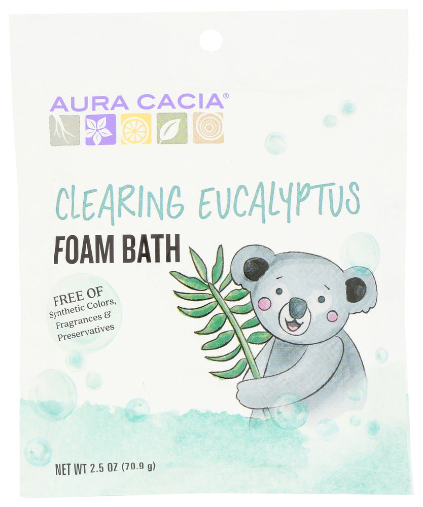 AURA CACIA: Eucalyptus Clearing Foam Bath, 2.5 oz