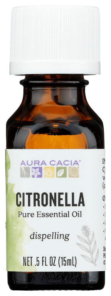 AURA CACIA: 100% Pure Essential Oil Citronella Java, 0.5 Oz