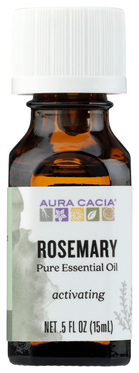AURA CACIA: 100% Pure Essential Oil Rosemary, 0.5 Oz