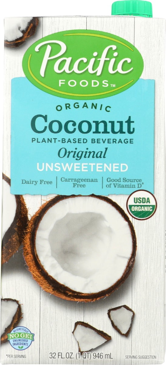 PACIFIC FOODS: Organic Coconut Original Unsweetened Non-Dairy Beverage, 32 oz