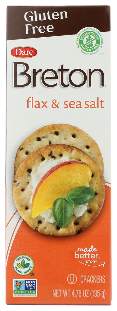 DARE: Breton Gluten Free Original With Flax Crackers, 4.76 oz