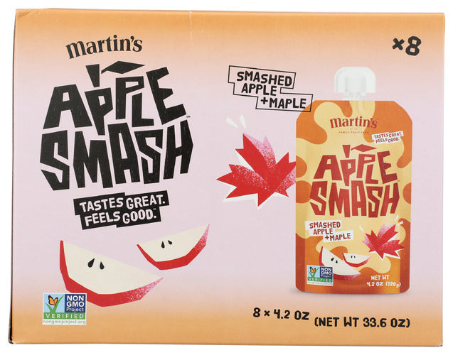 APPLE SMASH: Apple and Maple Applesauce 8Pc, 33.6 oz