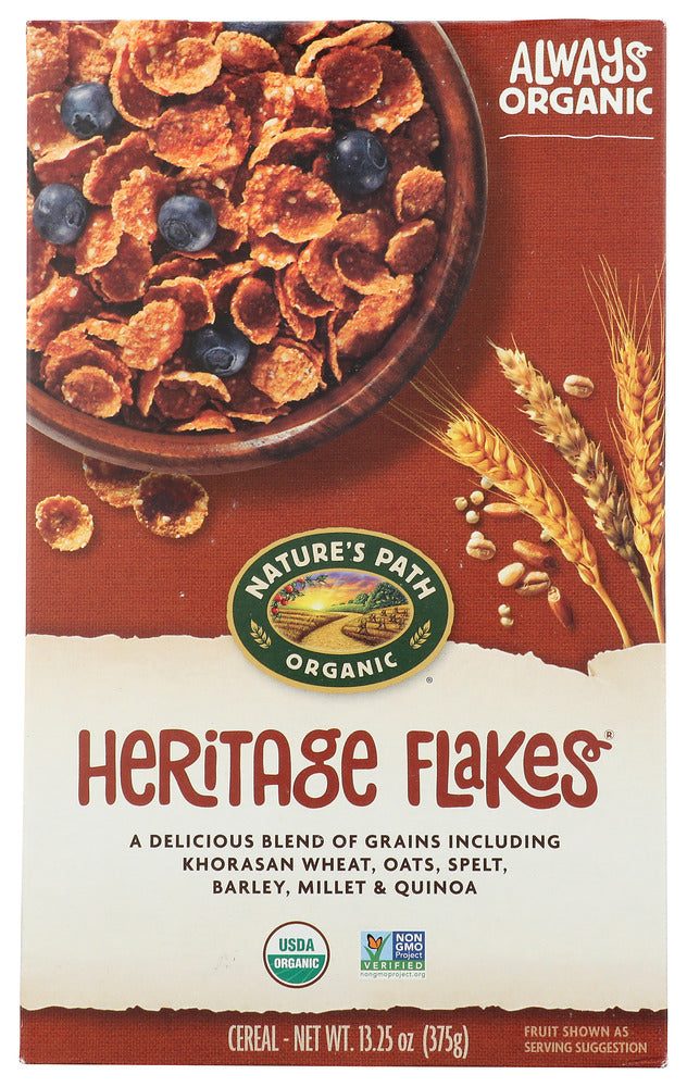 NATURES PATH: Organic Heritage Flakes Cereal Whole Grain, 13.25 oz