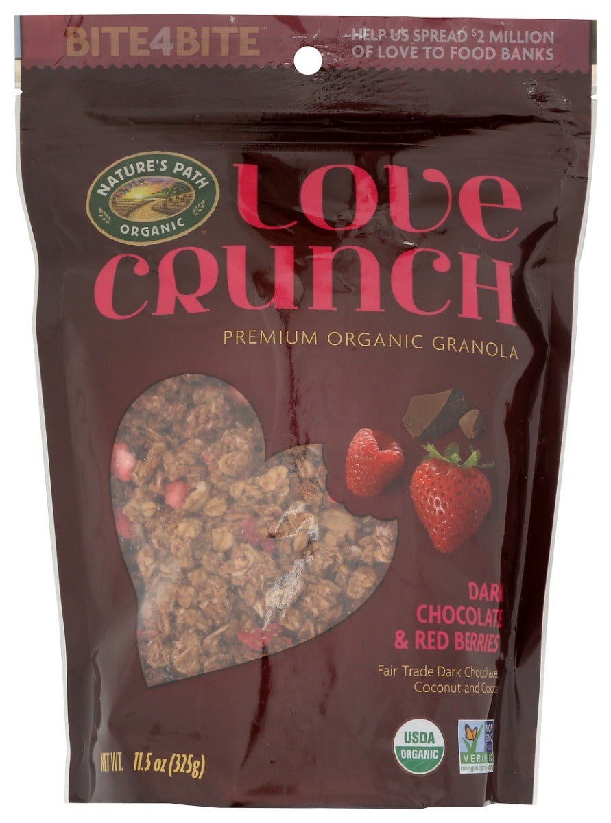 NATURE'S PATH: Love Crunch Premium Organic Granola Dark Chocolate and Red Berries, 11.5 oz