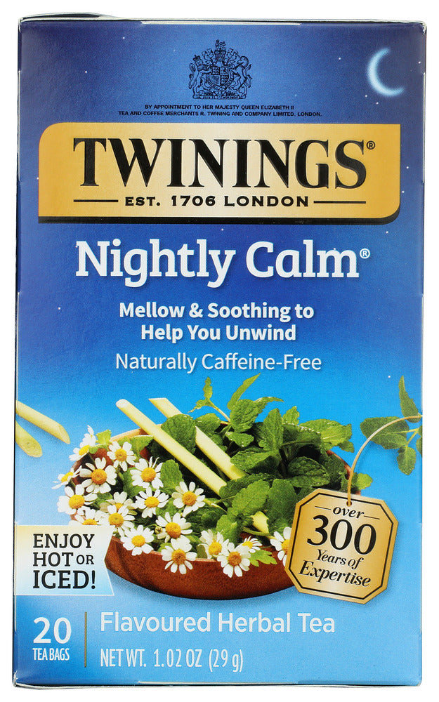 TWININGS: Herbal Tea Bedtime Blend Naturally Caffeine Free 20 bag, 1.02 oz