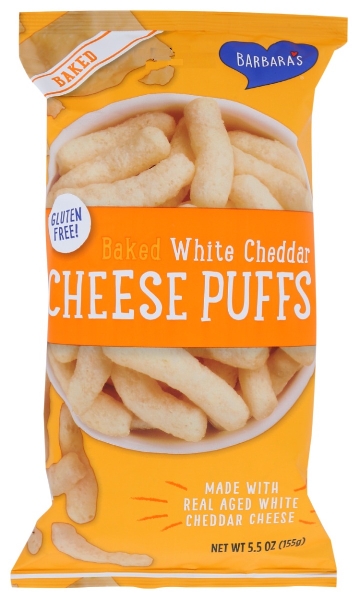 BARBARA'S BAKERY: Cheese Puffs Baked White Cheddar, 5.5 oz