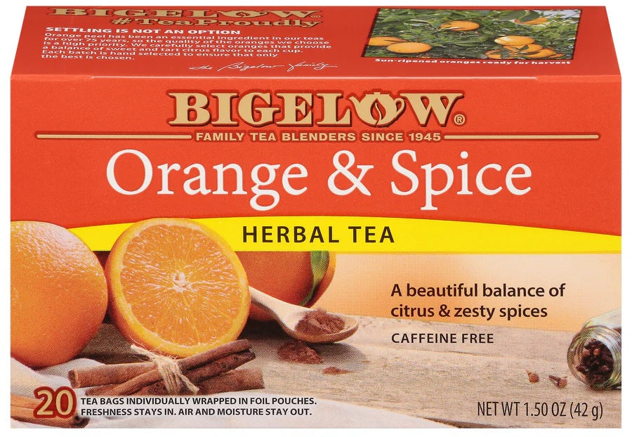 BIGELOW: Tea Orange and Spice 20 Bags, 1.5 oz
