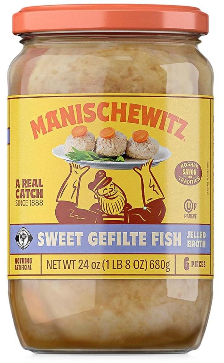 MANISCHEWITZ: Fish Gefilte Sweet Jelled Broth, 24 oz