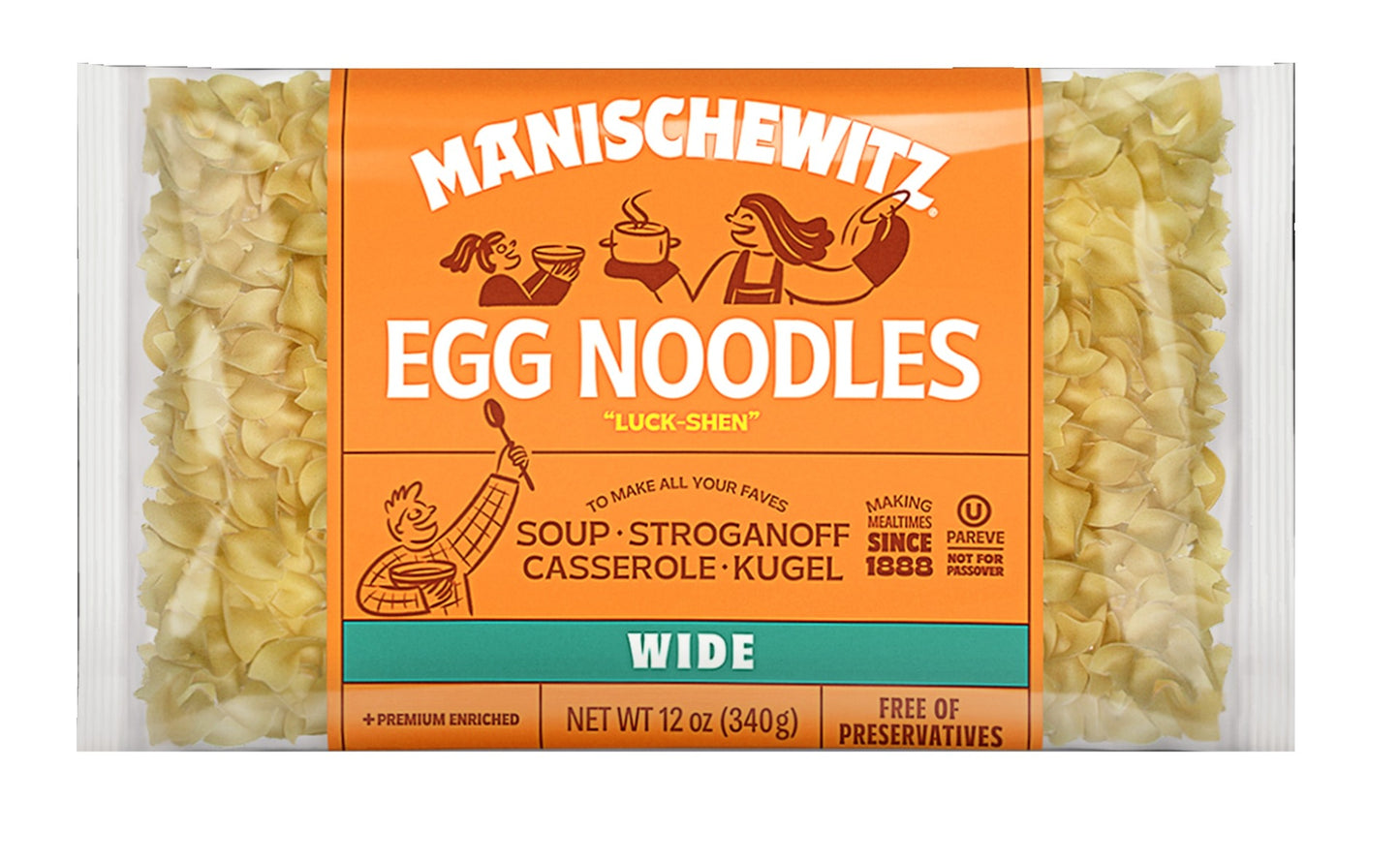 MANISCHEWITZ: Noodle Egg Wide, 12 oz