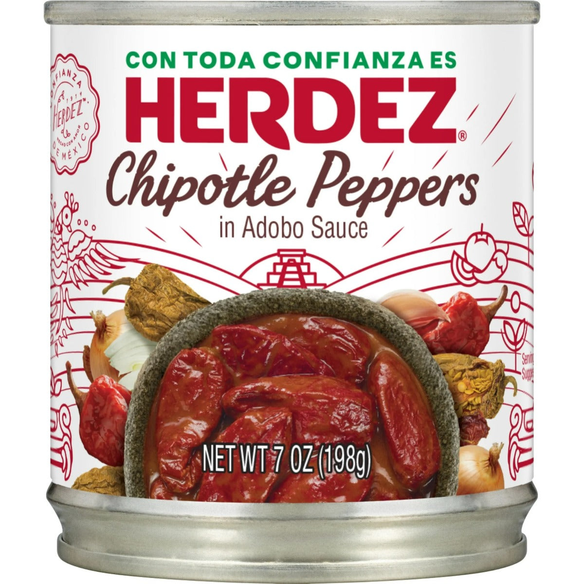 HERDEZ: Chipotle Peppers in Adobo Sauce, 7 oz