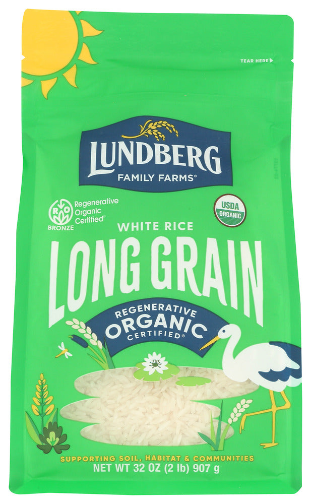 LUNDBERG FAMILY FARMS: Organic White Long Grain Rice, 32 oz