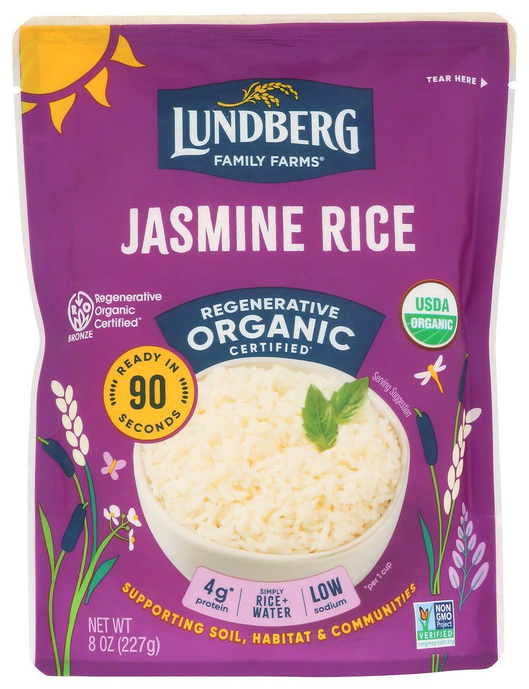 LUNDBERG: White Jasmine Thai Hom Mali Rice, 8 oz