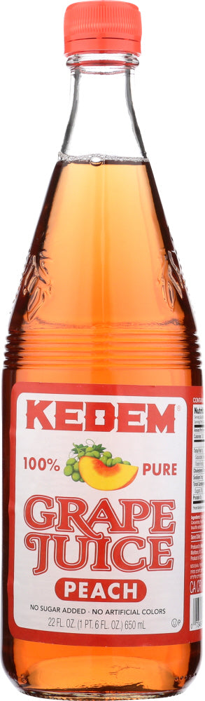 KEDEM: Peach Grape Juice, 22 fo