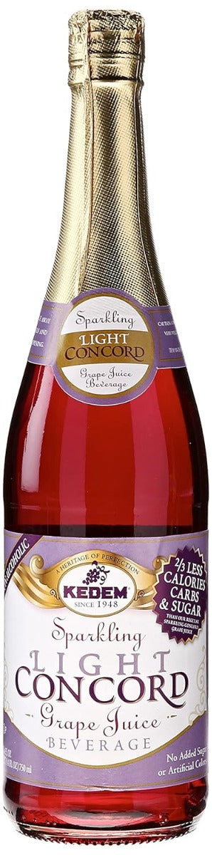 KEDEM: Juice Sparkling Light Concord, 750 ML