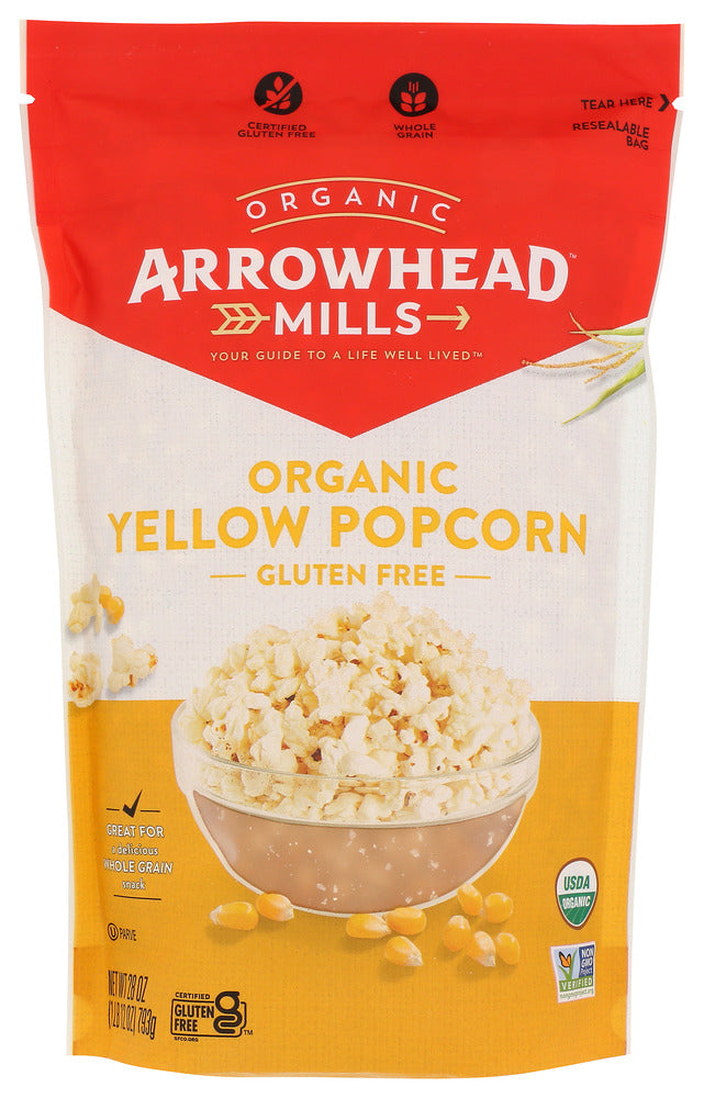 ARROWHEAD MILLS: Organic Yellow Popcorn, 28 oz