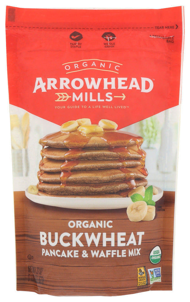 ARROWHEAD MILLS: Organic Buckwheat Pancake Waffle Mix, 22 oz