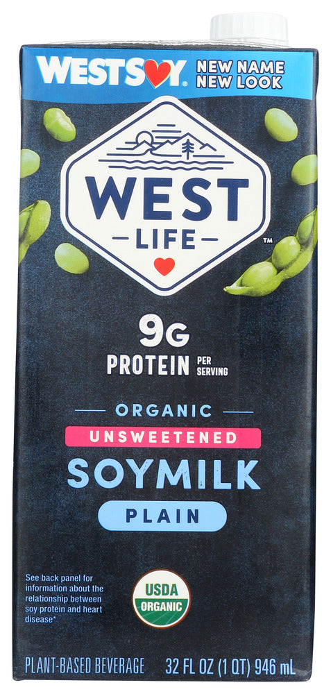 WESTSOY: Organic Unsweetened Soymilk, 32 oz