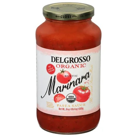 DELGROSSO: Organic Marinara Pasta Sauce, 24 oz