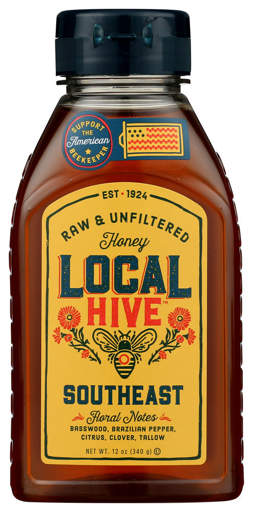 LOCAL HIVE: Honey Southeast Raw, 12 oz
