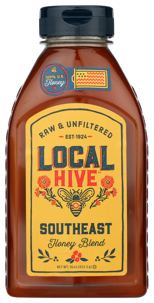 LOCAL HIVE: Southeast Raw and Unfiltered Honey, 16 oz