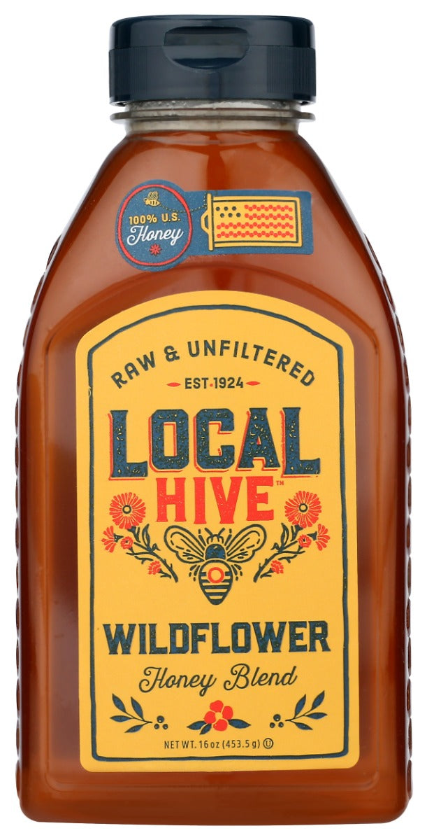 LOCAL HIVE: Raw & Unfiltered Wildflower Honey, 16 oz