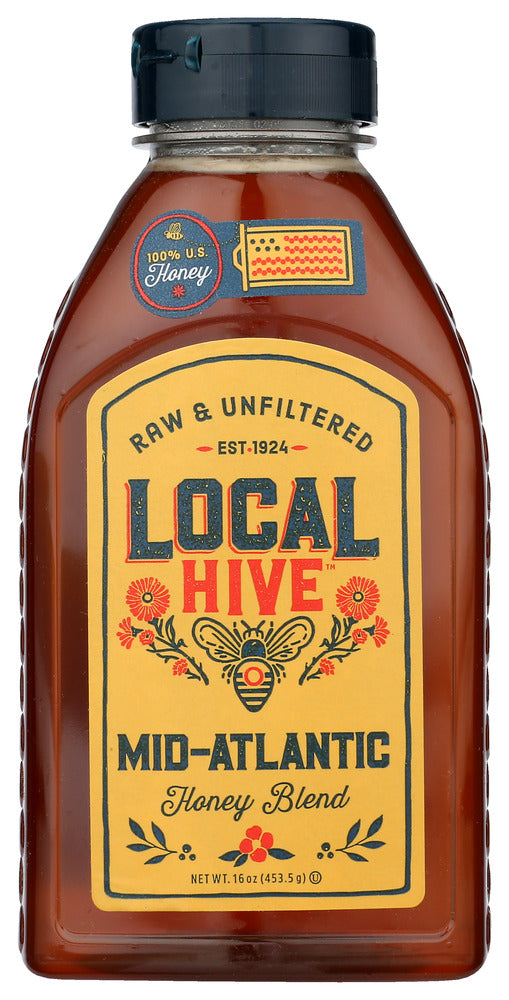 LOCAL HIVE: Raw & Unfiltered Mid Atlantic Honey, 16 oz