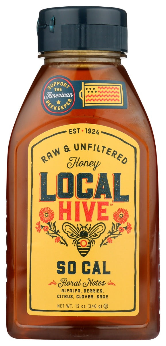 LOCAL HIVE: Honey So Cal Raw Unfiltered, 12 oz