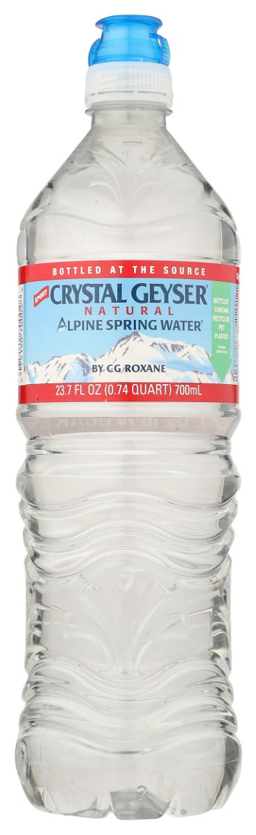 CRYSTAL GEYSER: Natural Alpine Spring Water Sport Cap, 700 ml