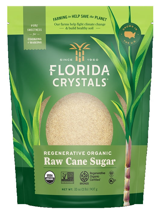 FLORIDA CRYSTALS: Organic Raw Cane Sugar, 2 lb