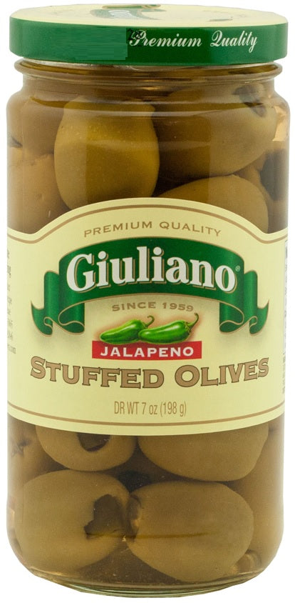 GIULIANO: Jalapeno Stuffed Olives, 7 oz