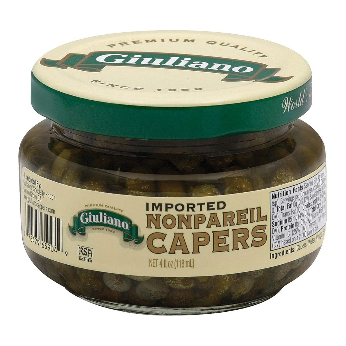 GIULIANO: Imported Nonpareil Capers, 4 oz