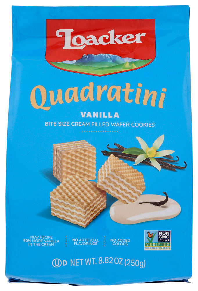 LOACKER: Quadratini Vanilla Wafer Cookies, 8.82 Oz