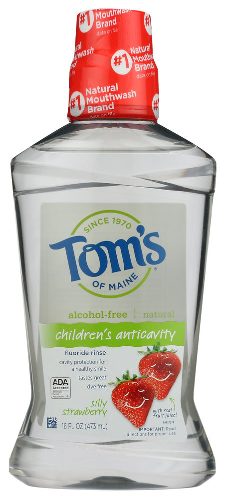 TOMS OF MAINE: Rinse Fluoride Children's Strawberry, 16 OZ