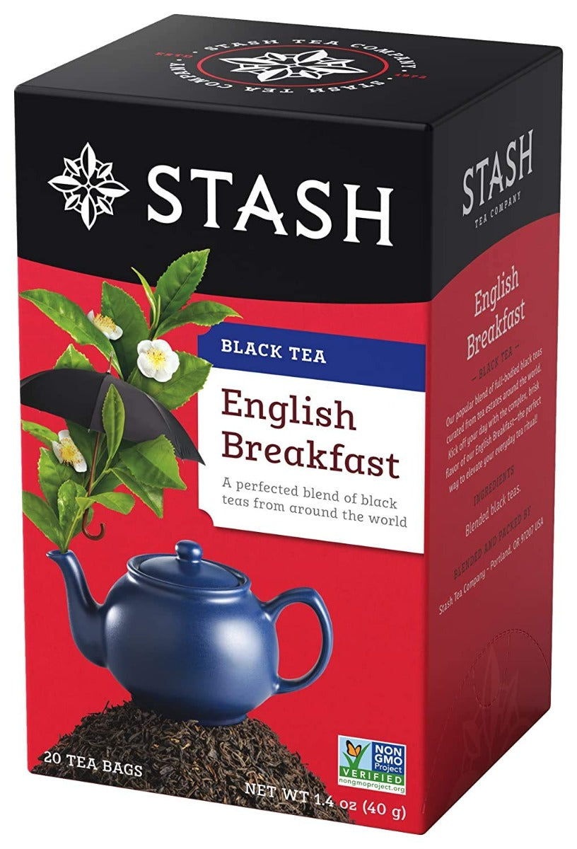 STASH TEA: Premium Black Tea English Breakfast 20 Tea Bags, 1.4 oz