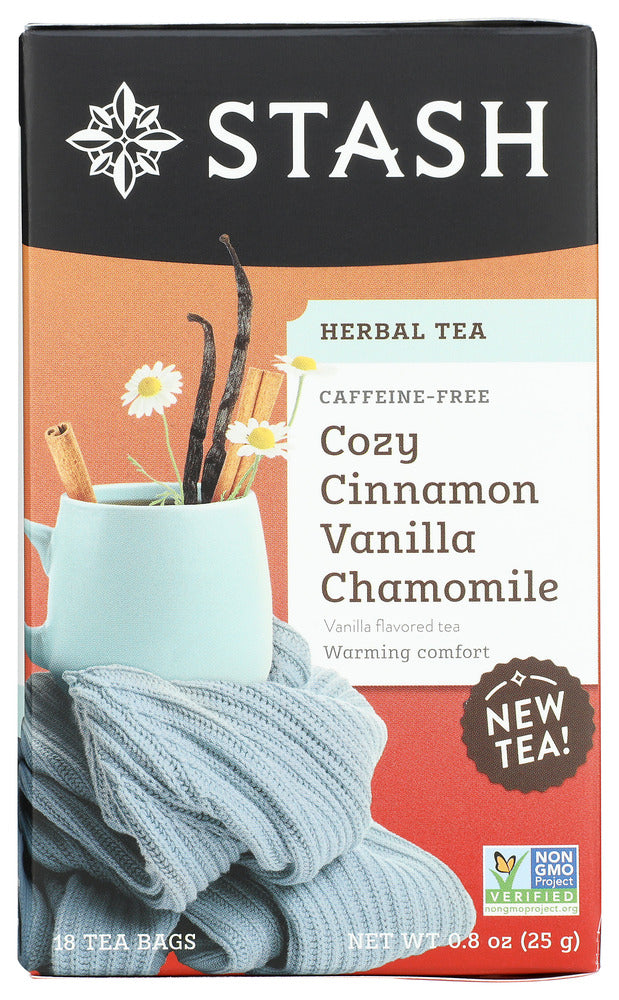 STASH TEA: Cozy Cinnamon Vanilla Chamomile Tea, 18 bg