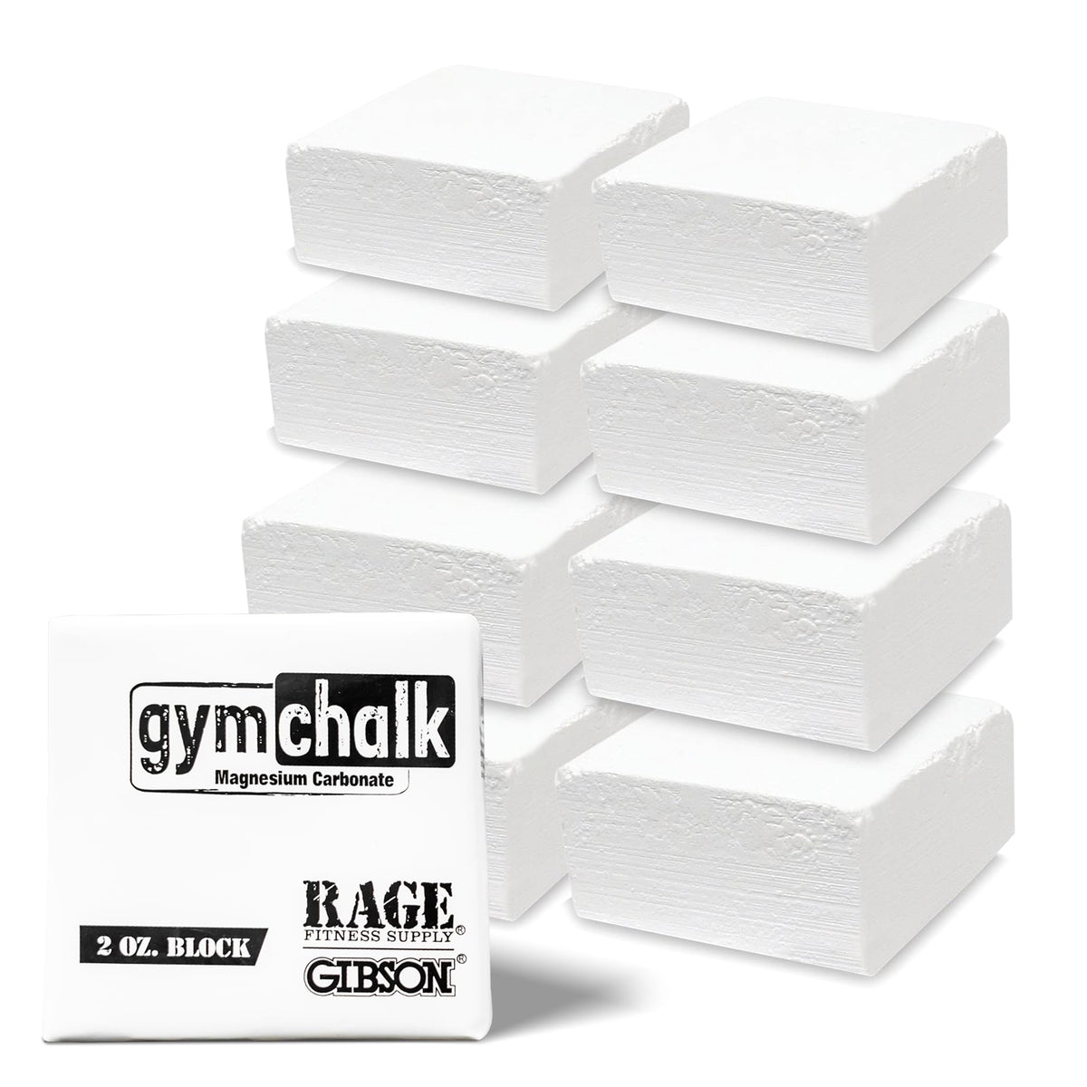 Gibson Gymnastic Powder Chalk Block Premium Taiwan Gymnastics Chalk Blocks Pack of 8 Chalk Blocks Magnesium Carbonate Weightlifting Rock Climbing Powder Chalk 1Lb (8 Blocks x 2oz)